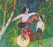 Ernst Ludwig Kirchner Der Einradfahrer painting